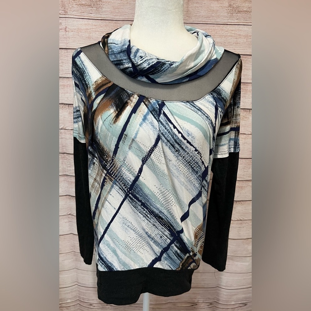 First Lady cowl neck light weight blouse size large
